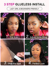 KissLove Glueless Invisi-Drawstring 360 Lace Wig Body Wave Pre Everything Kinky Edge Lace Frontal Wigs - KissLove Hair