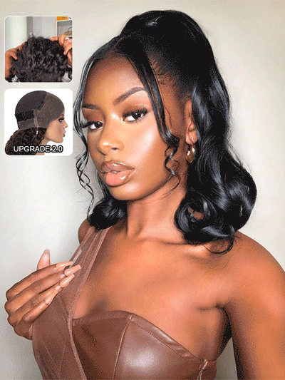 KissLove Glueless Invisi-Drawstring 360 Lace Wig Body Wave Pre Everything Kinky Edge Lace Frontal Wigs - KissLove Hair