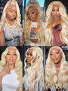 613 Blonde Hair Wig 360 HD Lace Frontal Human Hair Wigs 3D Body Wave - KissLove Hair