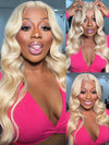 Kisslove 613 Blonde Hair Invisi-Drawstring Snug Fit 360 Lace Wig Body Wave Glueless Lace Wigs for Women