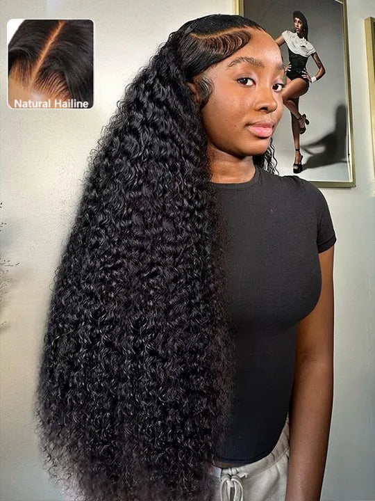 40 Inch Curly Hair Wig 13x6 HD Lace Wig Pre Plucked Long Wigs for Sale - KissLove Hair