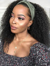 Kinky Curly Hair Headband Wig Glueless Brazilian Virgin Hair Human Hair Wigs - KissLove Hair
