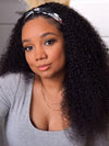 Kinky Curly Hair Headband Wig Glueless Brazilian Virgin Hair Human Hair Wigs - KissLove Hair