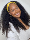 Kinky Curly Hair Headband Wig Glueless Brazilian Virgin Hair Human Hair Wigs - KissLove Hair