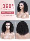 Kinky Curly Hair Headband Wig Glueless Brazilian Virgin Hair Human Hair Wigs - KissLove Hair