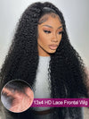 Kinky Curly Hair 13x4 HD Lace Frontal Wig Pre Plucked Pull and Go Glueless Real HD Lace Wig - KissLove Hair