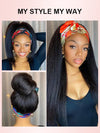 Kinky Straight Glueless Headband Wig Grade 14A Virgin Human Hair Wigs - KissLove Hair