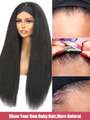 Kinky Straight Glueless Headband Wig Grade 14A Virgin Human Hair Wigs - KissLove Hair