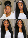 Kinky Straight Glueless Headband Wig Grade 14A Virgin Human Hair Wigs - KissLove Hair