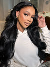 13x6 HD Lace Front Wig Body Wave Pre Plucked Glueless Wig Easi-Drawstring Cap Ready to Go Wig - KissLove Hair