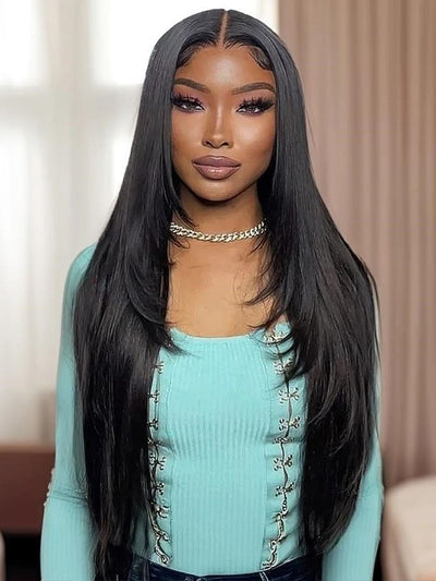 Layered Wig 14"~32" Double Drawn Transparent Lace Human Hair Wigs 14A Hair - KissLove Hair
