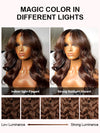 Upgrade Pull Go Chocolate Brown Wig 3D Body Wave 5x5 13x4 13x6 Lace Human Hair Wigs - KissLove Hair