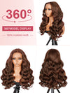 Upgrade Pull Go Chocolate Brown Wig 3D Body Wave 5x5 13x4 13x6 Lace Human Hair Wigs - KissLove Hair