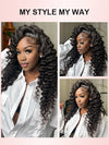 Bleached Knots Loose Deep Wave 13x4 HD Lace Frontal Wigs Crimped Human Hair - KissLove Hair