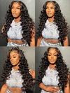 Bleached Knots Loose Deep Wave 13x4 HD Lace Frontal Wigs Crimped Human Hair - KissLove Hair