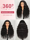 Bleached Knots Loose Deep Wave 13x4 HD Lace Frontal Wigs Crimped Human Hair - KissLove Hair