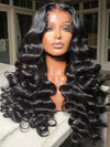 Bleached Knots Loose Deep Wave 13x4 HD Lace Frontal Wigs Crimped Human Hair - KissLove Hair