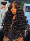 Bleached Knots Loose Deep Wave 13x4 HD Lace Frontal Wigs Crimped Human Hair - KissLove Hair