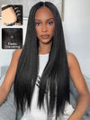 Glueless V Part Yaki Straight Hair Upgrade U Part Wig Adjustable Cap Beginner Friendly Wigs for Women