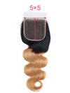 Ombre Blonde Bundles With 5x5 13x4 Lace Frontal Closure Body Wave Human Hair