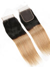 Ombre Blonde Bundles With 5x5 13x4 Lace Frontal Closure Straight Human Hair
