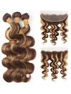P4/27 Highlights Bundles With Frontal Body Wave 12A Brazilian Virgin Human Hair - KissLove Hair