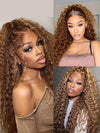 Highlight Wig Deep Wave Full 13x6 Lace Frontal Virgin Human Hair Wigs - KissLove Hair