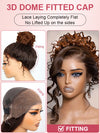 Kisslove Ombre Brown Glueless Water Wave Wig Chocolate Brown Hair Invisi-Drawstring Cap 360 Lace Wig