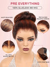 Kisslove Balayage Chestnut Brown with Ginger Highlight Body Wave Wigs Invisi Strap 360 Lace Frontal Wig