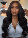 Wear and Go 10x6 Parting Max Lace Closure Glueless Body Wave Human Hair Wig With Elastic Drawsting