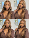 Ombre Honey Blonde Highlights Wig 3D Body Wave 5x5 13x4 13x6 Lace Human Hair Wigs - KissLove Hair