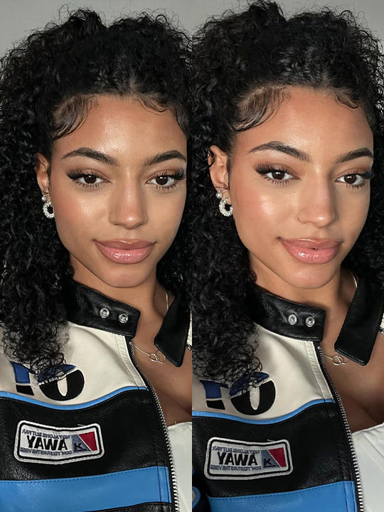 Bye Bye Knots Glueless 10x6 Parting Max Lace Closure Kinky Curly Human Hair Wig With Elastic Drawsting