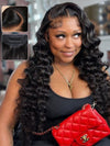 Upgraded Glueless 10x6 Parting Max Lace Closure Loose Deep Wave Human Hair Wig With Elastic Drawsting
