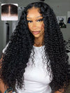 Pull & Go Glueless 10x6 Parting Max Lace Closure Water Wave Human Hair Wig With Elastic Drawsting
