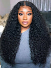 Pull & Go Glueless 10x6 Parting Max Lace Closure Water Wave Human Hair Wig With Elastic Drawsting