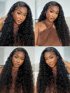 Pull & Go Glueless 10x6 Parting Max Lace Closure Water Wave Human Hair Wig With Elastic Drawsting