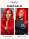 Red Wig Straight Hair Dyed From 613 Blonde Hair 13x4 Lace Front Human Hair Wigs - KissLove Hair