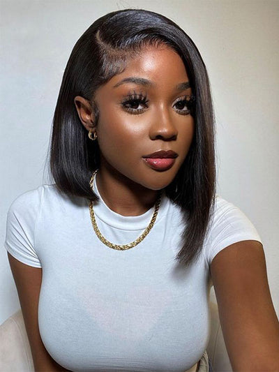 Short Bob Wig Brazilian Straight Hair 13x4 13x6 Lace Frontal Human Hair Wigs - KissLove Hair