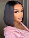 Free Part Bob Wig Straight Human Hair Wigs With Full Ends 250% Density - KissLove Hair