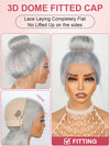 Kisslove Silver Grey 3D Body Wave Pre-Everything 360 Lace Frontal Wig With Invisi-Drawstring Cap