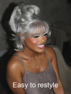 Kisslove Silver Grey 3D Body Wave Pre-Everything 360 Lace Frontal Wig With Invisi-Drawstring Cap