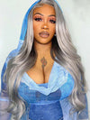 Kisslove Silver Grey 3D Body Wave Pre-Everything 360 Lace Frontal Wig With Invisi-Drawstring Cap