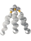 Silver Grey Bundles With 5x5 13x4 Lace Frontal Closure Body Wave Human Hair