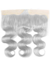 Silver Grey Bundles With 5x5 13x4 Lace Frontal Closure Body Wave Human Hair
