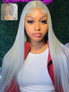 Blonde Wig Barbie Pink/Purple/Silver Grey Straight Hair 13x4 Lace Front Wig Colored Wigs - KissLove Hair