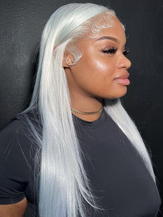 Blonde Wig Barbie Pink/Purple/Silver Grey Straight Hair 13x4 Lace Front Wig Colored Wigs - KissLove Hair
