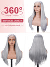 Blonde Wig Barbie Pink/Purple/Silver Grey Straight Hair 13x4 Lace Front Wig Colored Wigs - KissLove Hair