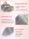 Silver Grey Bundles With 5x5 13x4 Lace Frontal Closure Straight Human Hair