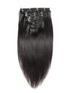 Straight Clip In Human Hair Extensions Full Head 120g/set Clip on Hair Extension for Women - KissLove Hair