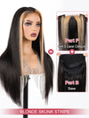 Kisslove Zip & Go Magic Lace Highlight Wig 13x4/ 6x4.5 Replaceable Lace Front Wig Bone Straight Human Hair Wigs